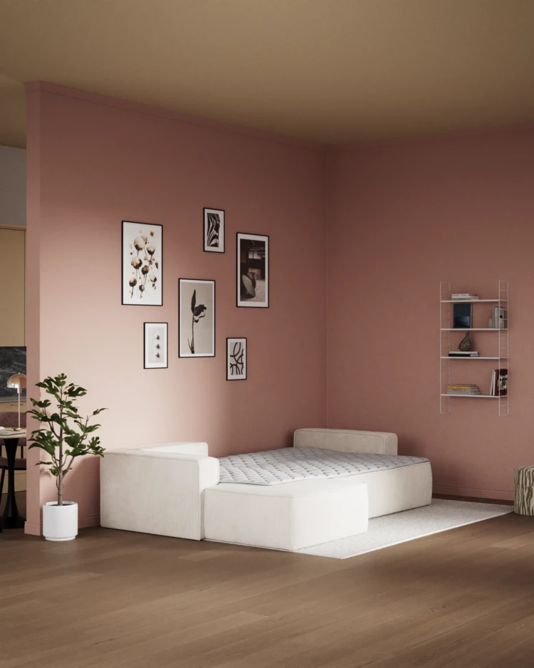 Ide - Bäddsoffa 3-sits med schäslong vänster - inspiration