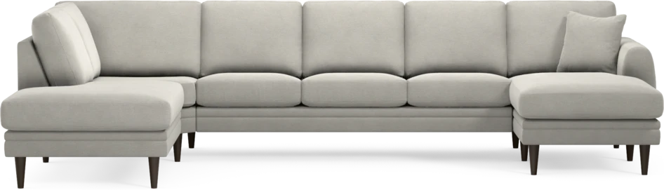 Eden - 3-sits soffa med divan vänster och schäslong höger - Grå