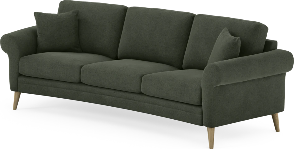 Eden - 3-sits soffa svängd - Grön