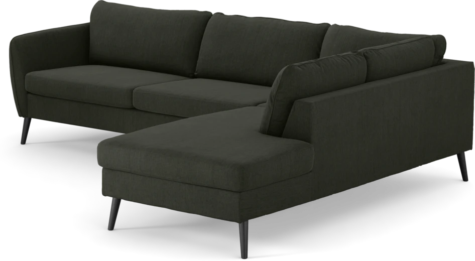 County - 2,5-sits soffa med divan höger - Grön