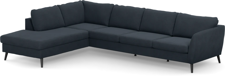County - 3-sits soffa med divan vänster - Blå