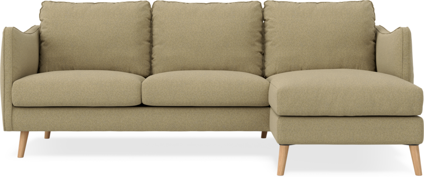 Madison Lux - 2-sits soffa med schäslong höger - Gul