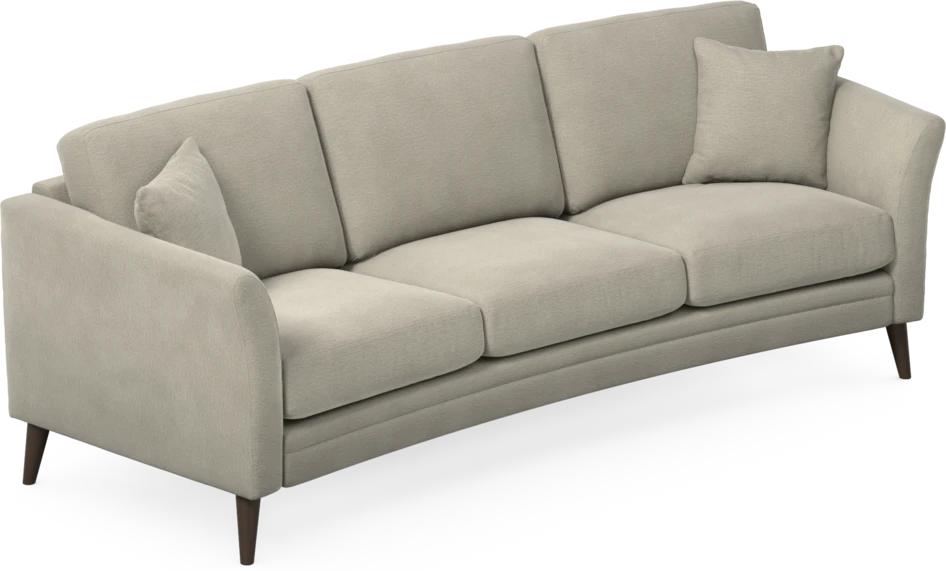 Eden - 3-sits soffa svängd - Brun
