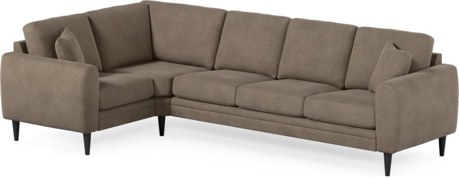Eden - Hörnsoffa, 1+3-sits - Brun