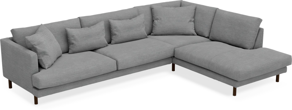 Harper - 3-sits soffa med divan höger - Grå