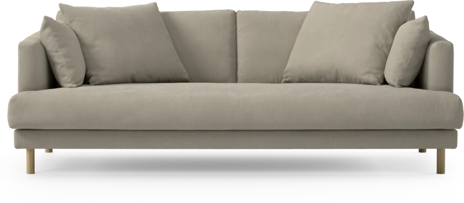 Harper - 3-sits soffa, hel dyna - Beige