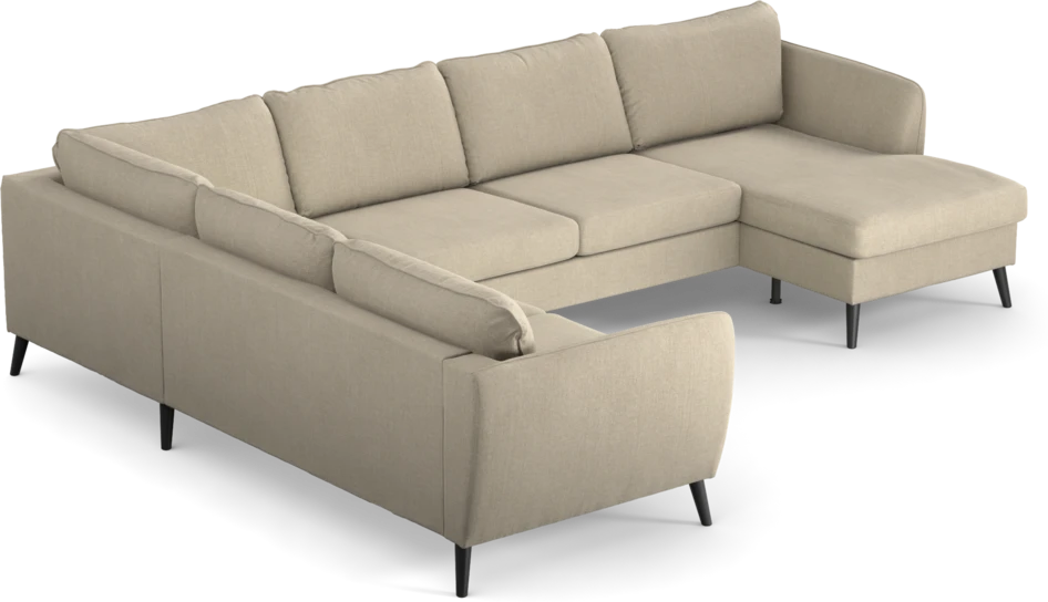 County - Hörnsoffa, 2+3-sits med schäslong höger - Beige