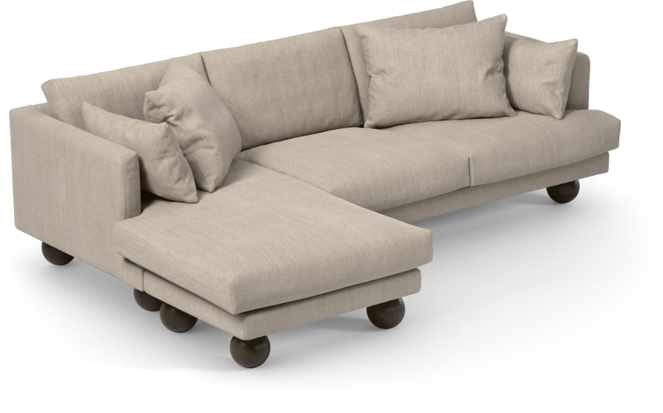 Harper - 4-sits med schäslong vänster - Beige