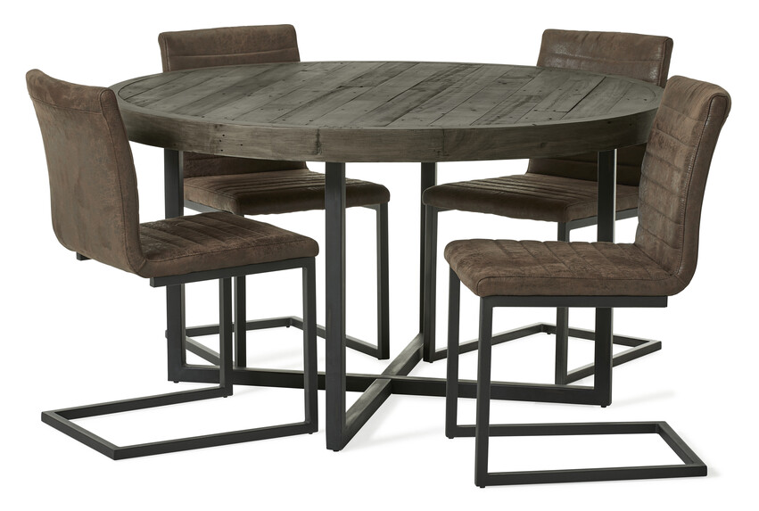 Woodenforge - Matgrupp med 4 stolar Chatham - Brun