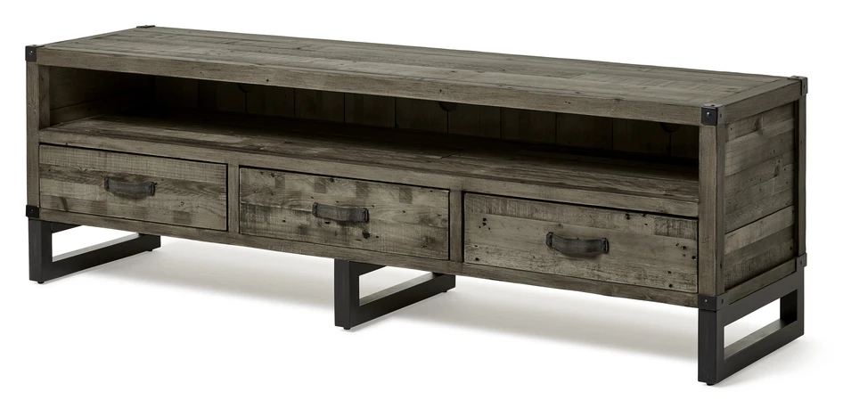 Woodenforge - Tv-bänk, B 175 cm - Grå