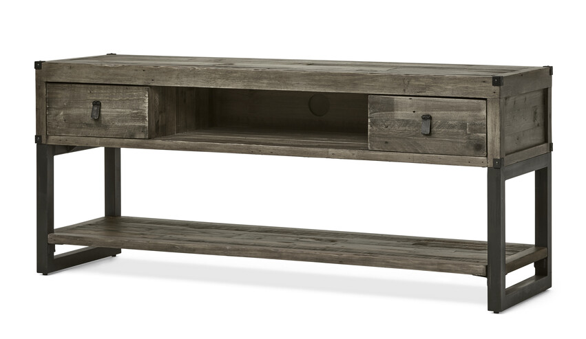 Woodenforge - Tv-bänk, B 150 cm - Grå