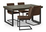 Woodenforge - Matgrupp med 4 stolar Chatham - Brun
