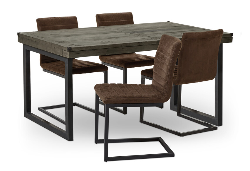 Woodenforge - Matgrupp med 4 stolar Chatham - Brun