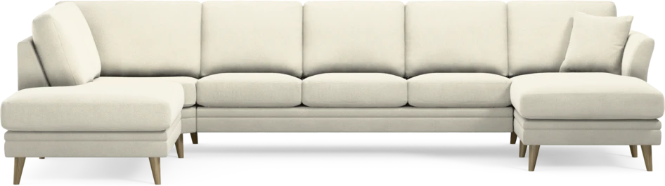 Eden - 3-sits soffa med divan vänster och schäslong höger - Vit