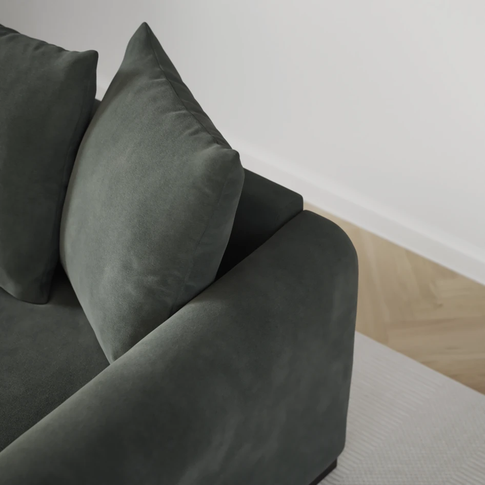 Town - 3-sits soffa med schäslong vänster - Grå