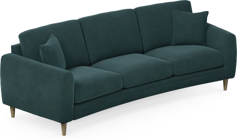 Eden - 3-sits soffa svängd - Blå