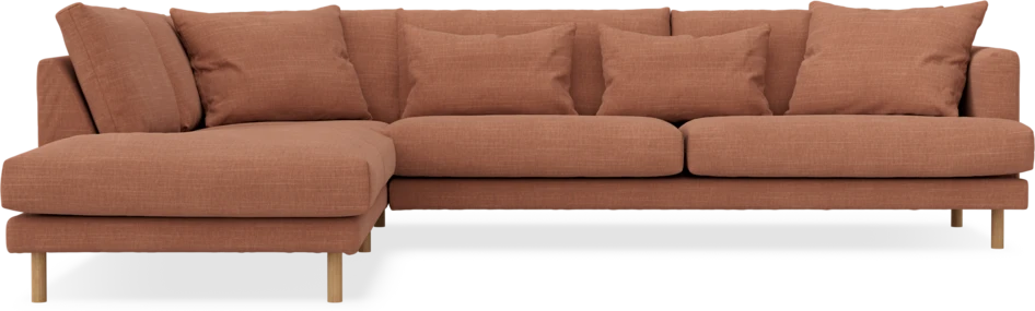 Harper - 3-sits soffa med divan vänster - Orange