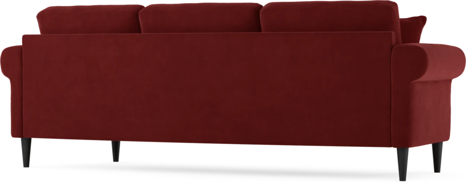 Eden - 3-sits soffa svängd - Röd