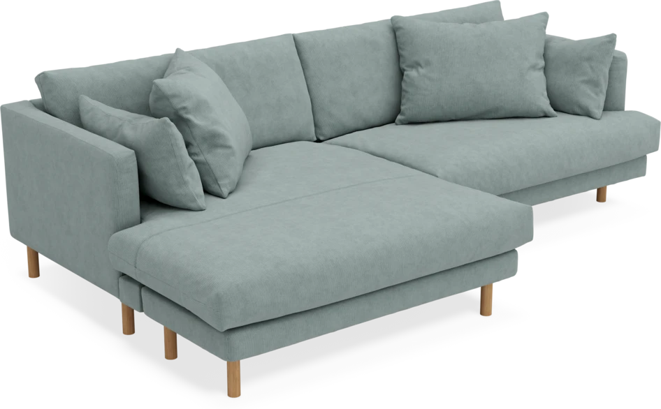 Harper - 4-sits med schäslong XL vänster - Grön
