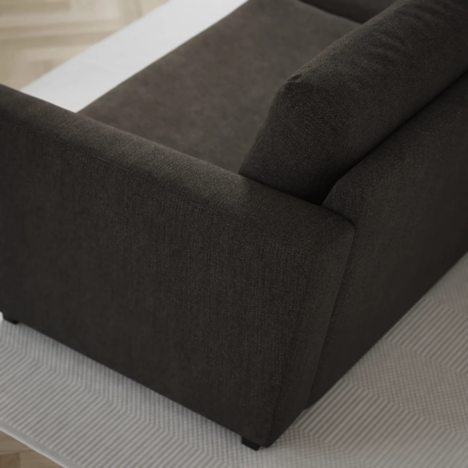 Friday - 2,5-sits soffa med divan höger - Brun