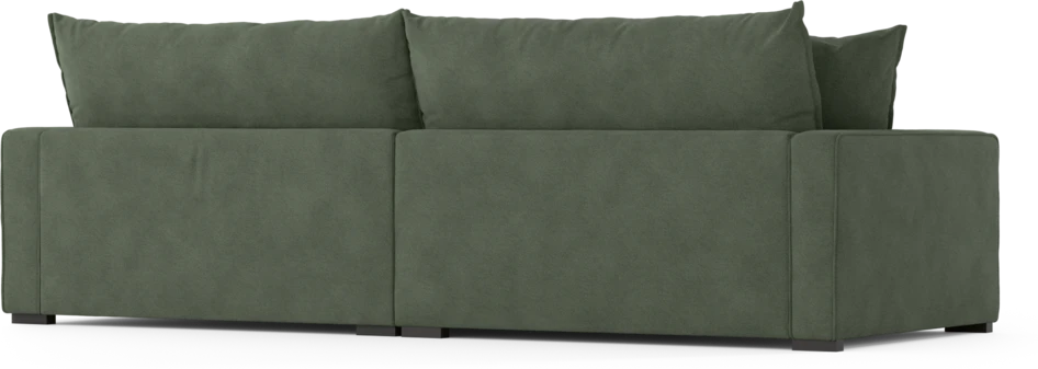 Rossi - 2-sits soffa med schäslong XL höger - Grön