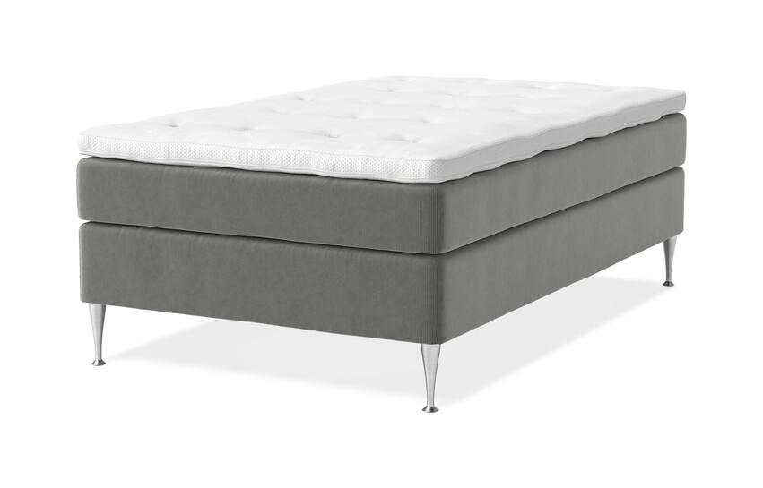 Sense Delux - Kontinentalsäng, enkelsäng med bäddmadrass Sleep Delux vit - Grå