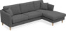 Eden - 2,5-sits soffa med schäslong - Svart