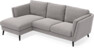 Madison Lux - 2-sits soffa med schäslong vänster - Grå