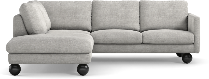 Madison Lux - 2-sits soffa med divan vänster - Grå