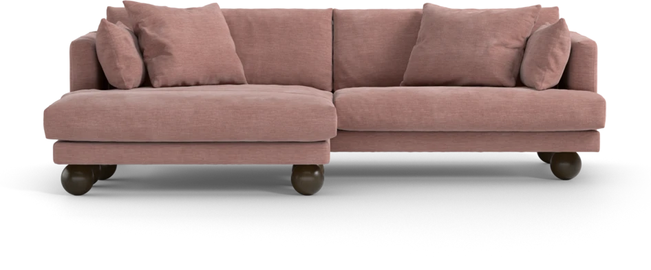 Harper - 4-sits med schäslong XL vänster - Rosa