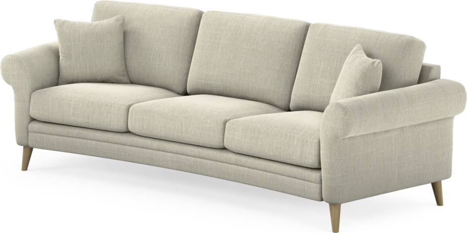 Eden - 3-sits soffa svängd - Beige