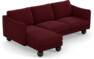 Madison Lux - 2-sits soffa med schäslong vänster - Röd