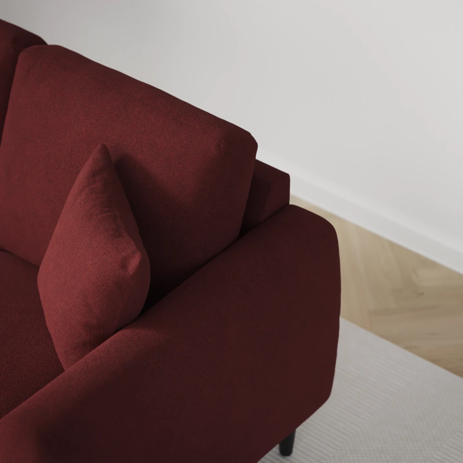 Eden - 2,5-sits soffa svängd - Röd