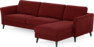 Bridge - 3-sits soffa med schäslong höger - Röd