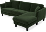 Eden - 2,5-sits soffa med schäslong - Grön
