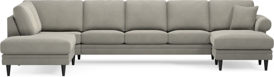Eden - 3-sits soffa med divan vänster och schäslong höger - Grå