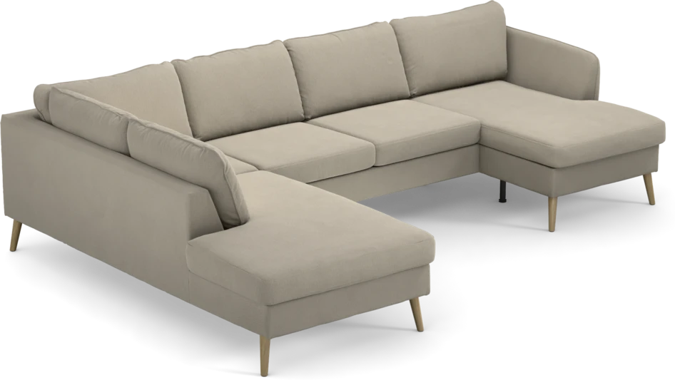 County - 3-sits soffa med divan vänster och schäslong höger - Grå