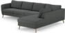 County - 3-sits soffa med divan höger - Grå