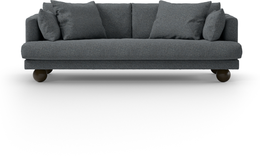 Harper - 3-sits soffa, hel dyna - Blå