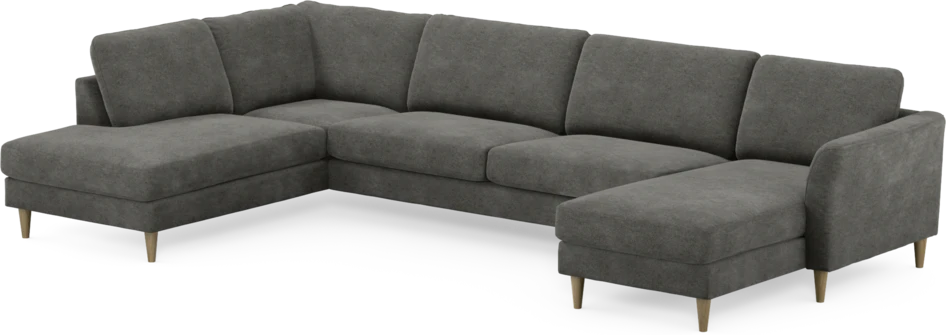 Bridge - 3-sits soffa med divan vänster och schäslong höger - Grå