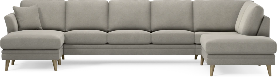 Eden - 3-sits soffa med schäslong vänster och divan höger - Grå