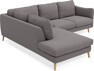 Madison - 2-sits soffa med divan vänster - Grå