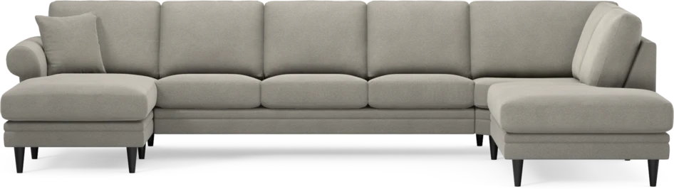 Eden - 3-sits soffa med schäslong vänster och divan höger - Grå