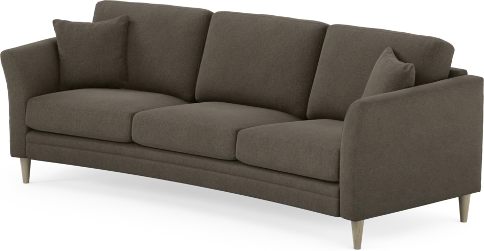 Eden - 3-sits soffa svängd - Brun