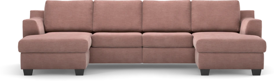 Friday - 2-sits soffa med två schäslonger - Rosa