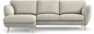 Madison Lux - 2-sits soffa med schäslong vänster - Grå