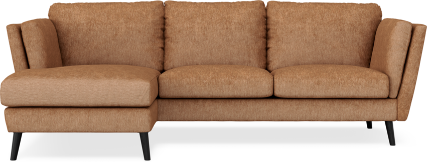 Madison Lux - 2-sits soffa med schäslong vänster - Orange