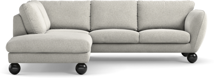 Madison Lux - 2-sits soffa med divan vänster - Grå