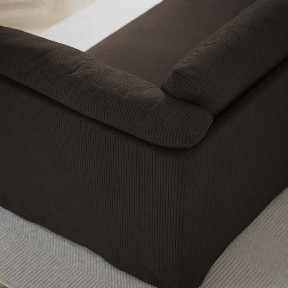 Cherrie Klädsel - Klädsel till 3-sits soffa med divan höger - Brun