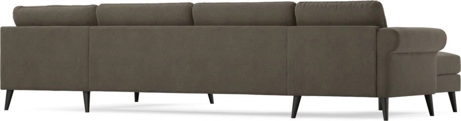 Bridge - 3-sits soffa med schäslong vänster och divan höger - Brun